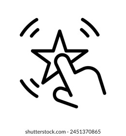 Symbol für Sternlinie der Vektorgrafik