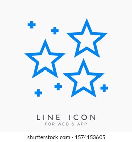 Star vector line pictogram icon. Party and holiday element for your designs.