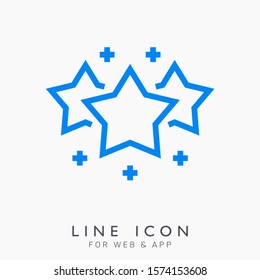 Star vector line pictogram icon. Party and holiday element for your designs.