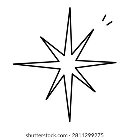 star vector logo. alone star isolated on white