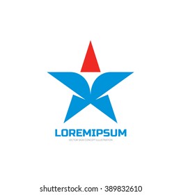 Star - vector logo concept illustration. Design element.