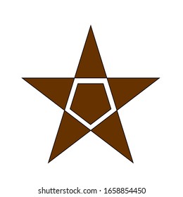 diseño del logotipo portador estrella marrón
