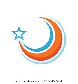 Star vector logo design. Success concept banner background. Winner icon. 