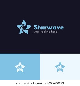 Star vector logo design template