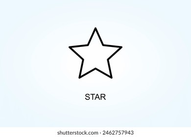 Abbildung eines Sternsymbol oder einer Sternsymbol-Vektorgrafik