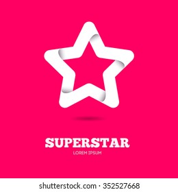 Star vector logo with text for branding 