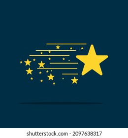 star vector. Meteorites and comets. meteor isolated from the background. vector illustration