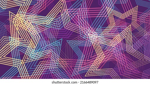 Star vector on violet background. 
