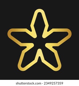 Star Vector Ornament Art, Icons, and Graphics Editable Gold Color With Black Background Retro Vintage Clasic Vector image