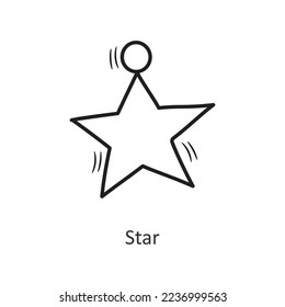 Star vector outline Icon Design illustration. New Year Symbol on White background EPS 10 File