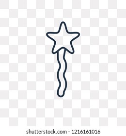 Star vector outline icon isolated on transparent background, high quality linear Star transparency concept can be used web and mobile