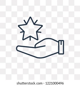 Star vector outline icon isolated on transparent background, high quality linear Star transparency concept can be used web and mobile