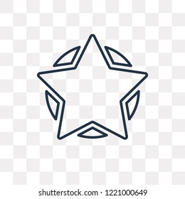 Star vector outline icon isolated on transparent background, high quality linear Star transparency concept can be used web and mobile