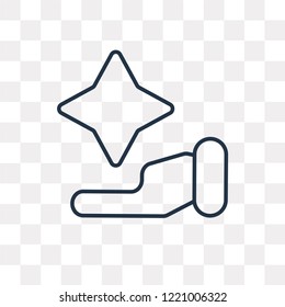 Star vector outline icon isolated on transparent background, high quality linear Star transparency concept can be used web and mobile