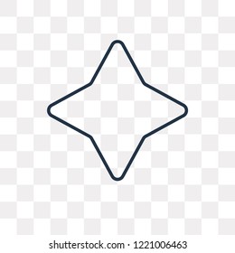 Star vector outline icon isolated on transparent background, high quality linear Star transparency concept can be used web and mobile