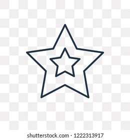 Star vector outline icon isolated on transparent background, high quality linear Star transparency concept can be used web and mobile