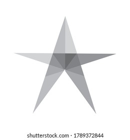 Star vector polyhedron. Triangle shape design