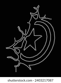 Diseño de camisetas de Star Vector Rhinestone