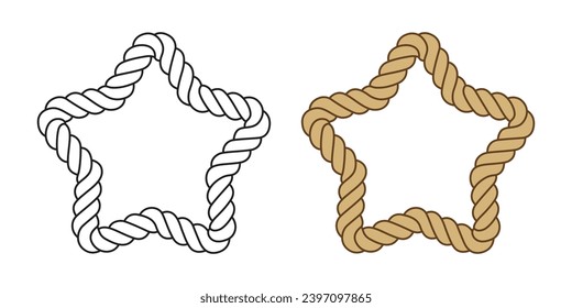star vector rope cartoon icon doodle logo symbol illustration design