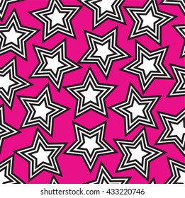Star Vector Seamless Pattern. Backdrop for Boys Girls textiles wrapping paper. Banner, Greeting Card, Christmas and New Year card, Postcard, Packaging, Textile Print