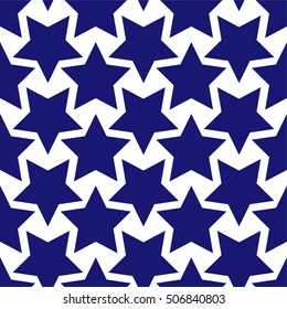 Star Vector Seamless Pattern. Backdrop for Boys Girls textiles wrapping paper. Banner, Greeting Card, Christmas and New Year card, Postcard, Packaging, Textile Print