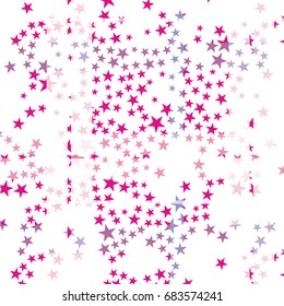 Star Vector Seamless Pattern. Backdrop for Boys Girls textiles wrapping paper. Banner, Greeting Card, Christmas and New Year card, Postcard, Packaging, Textile Print