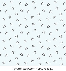 Star vector seamless pattern on blue background