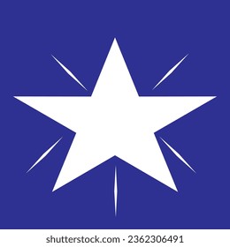 UN VECTOR DE ESTRELLAS CON DIFUSIÓN DE LUZ A SU ALREDEDOR. Y AZUL EN COLOR.