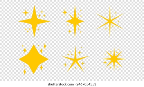 star vector symbol isolated on a transparent background, illustration Vector EPS 10