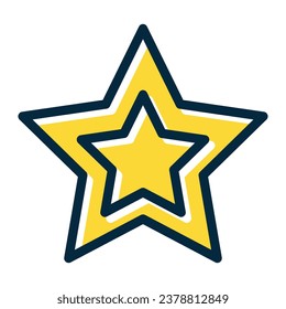 Star Vector Thick Line Filled Dark Colors Icons For Personal And Commercial Use.
