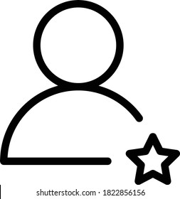 star vector thin line icon 