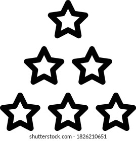 star vector thin line icon 