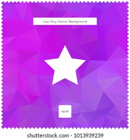 star vector violet polygonal background. The vector illustration for ui, web games, tablets, wallpapers, and patterns.