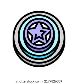 star video game progress award color icon vector. star video game progress award sign. isolated symbol illustration