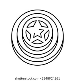 star video game progress award line icon vector. star video game progress award sign. isolated contour symbol black illustration