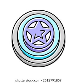 star video game progress award color icon vector. star video game progress award sign. isolated symbol illustration