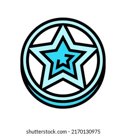 star video game reward color icon vector. star video game reward sign. isolated symbol illustration