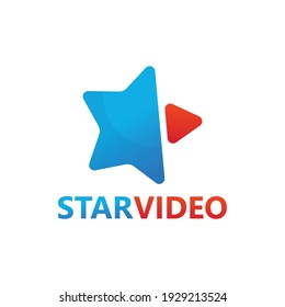 Star video play logo template design