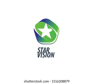 star vision logo design template vector