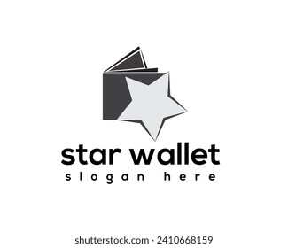 plantilla de diseño del logotipo de la cartera estrella creativa