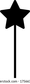 Star wand vector desing shape.