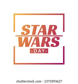 star wars day vector illustration