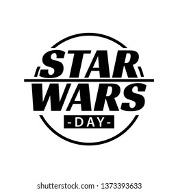 star wars day vector illustration
