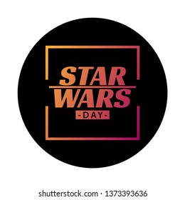 star wars day vector illustration