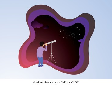 Star watching with a telescope