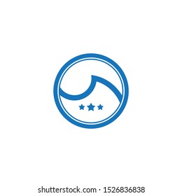 star wave circle geometric logo vector