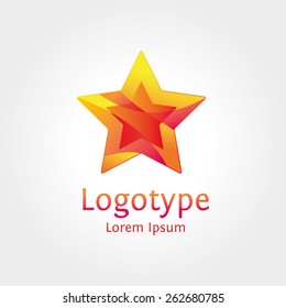 Star wave logotype for business