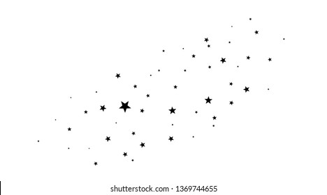 Star way, abstract astronomy. Stars on a white background. Stardust template. Cosmos milky way, stars trek or path. Astrology elements. Astronomical objects. Star vector