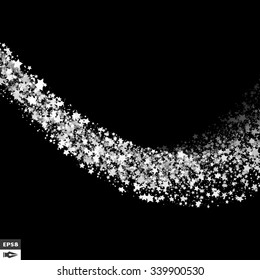 Star way. Black and White Pattern. Design Template. Abstract Vector Illustration.