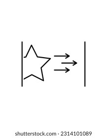 star way icon, vector best line icon.